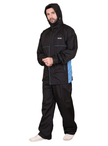 Boss Premium Coated Fabric + Lining Black Rainsuit